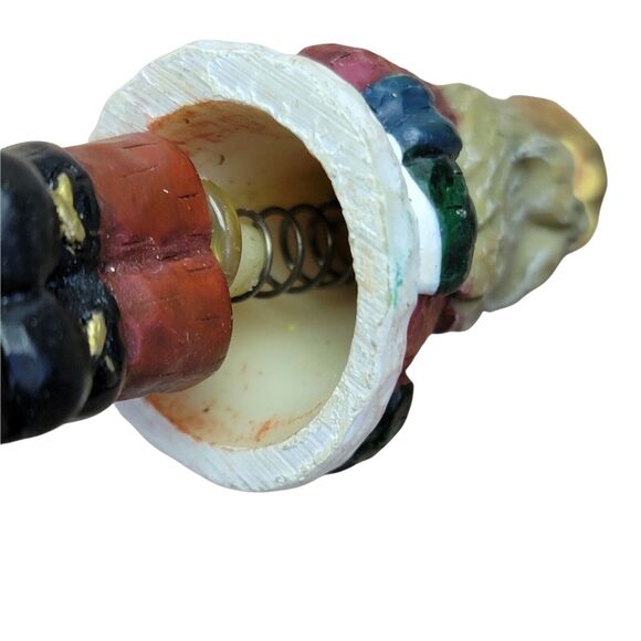 VTG 2000s Christmas Wine Bottle Stoppers Set 2 Pc Santa Reindeer Bobblehead Gift - Picture 5 of 9